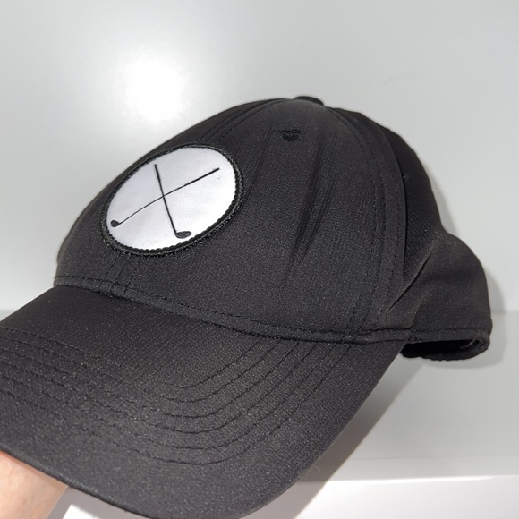 Golf logo ball cap Signature Black Snapback Adjustable Hat Cap Golf Logo - Picture 7 of 10